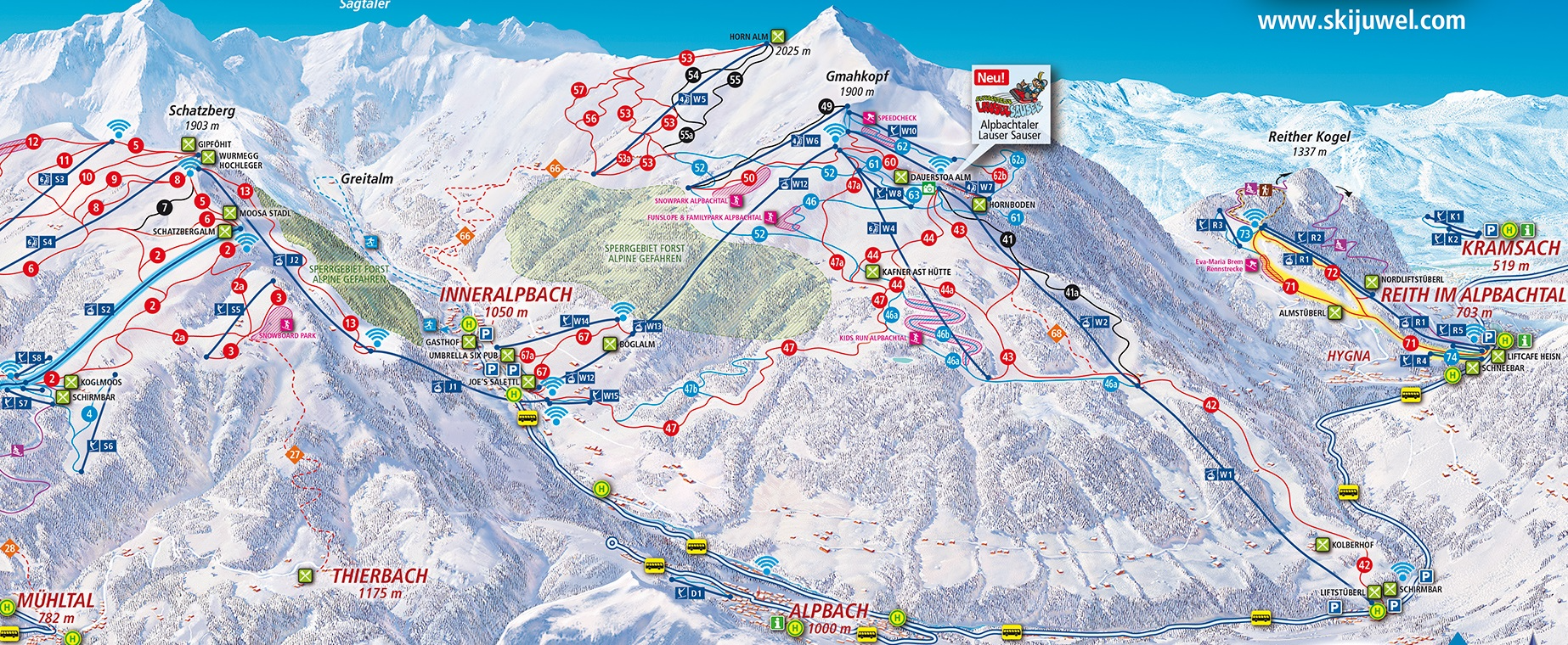 Alpbach resort map
