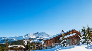 Chambery to Courchevel transfers - a ski chalet in the snow