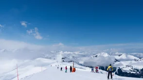Kitzbuhel transfers - Skiers on the slopes in Kitzbuhel