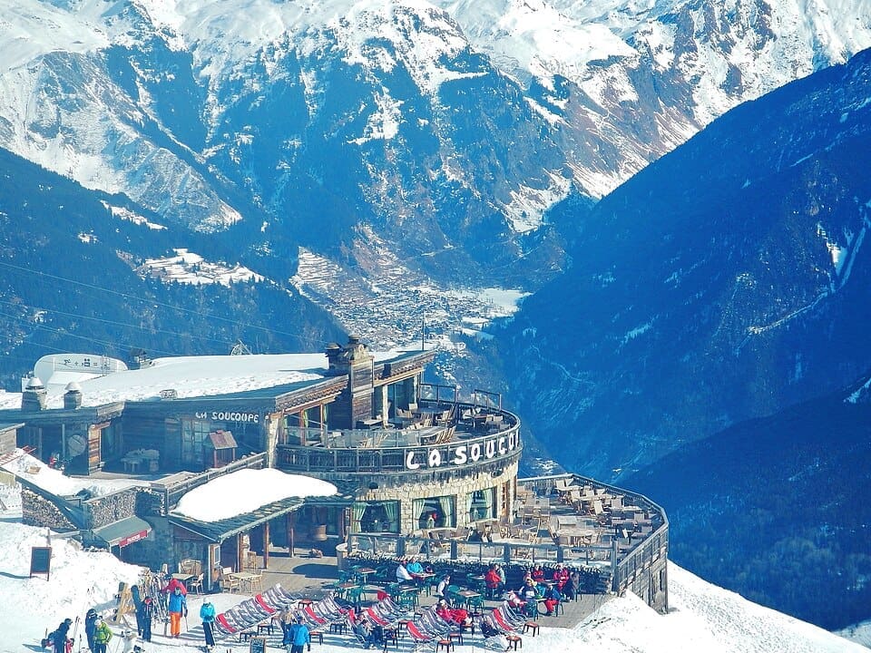 Les Trois Vallées ski area above Courchevel